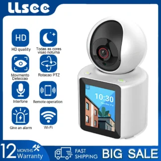 LLSEE HD 1080P,360,PTZ Mini conexión CCTV para el hogar teléfono llamada de vídeo con un clic cámara CCTV inalámbrica para interiores audio bidireccional
