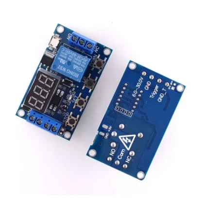 A11R 1 Uds módulo de relé DC 6-30V soporte Micro-USB 5V pantalla LED automatización ciclo retardo temporizador Control apagado interruptor 6V 9V 12V 24V