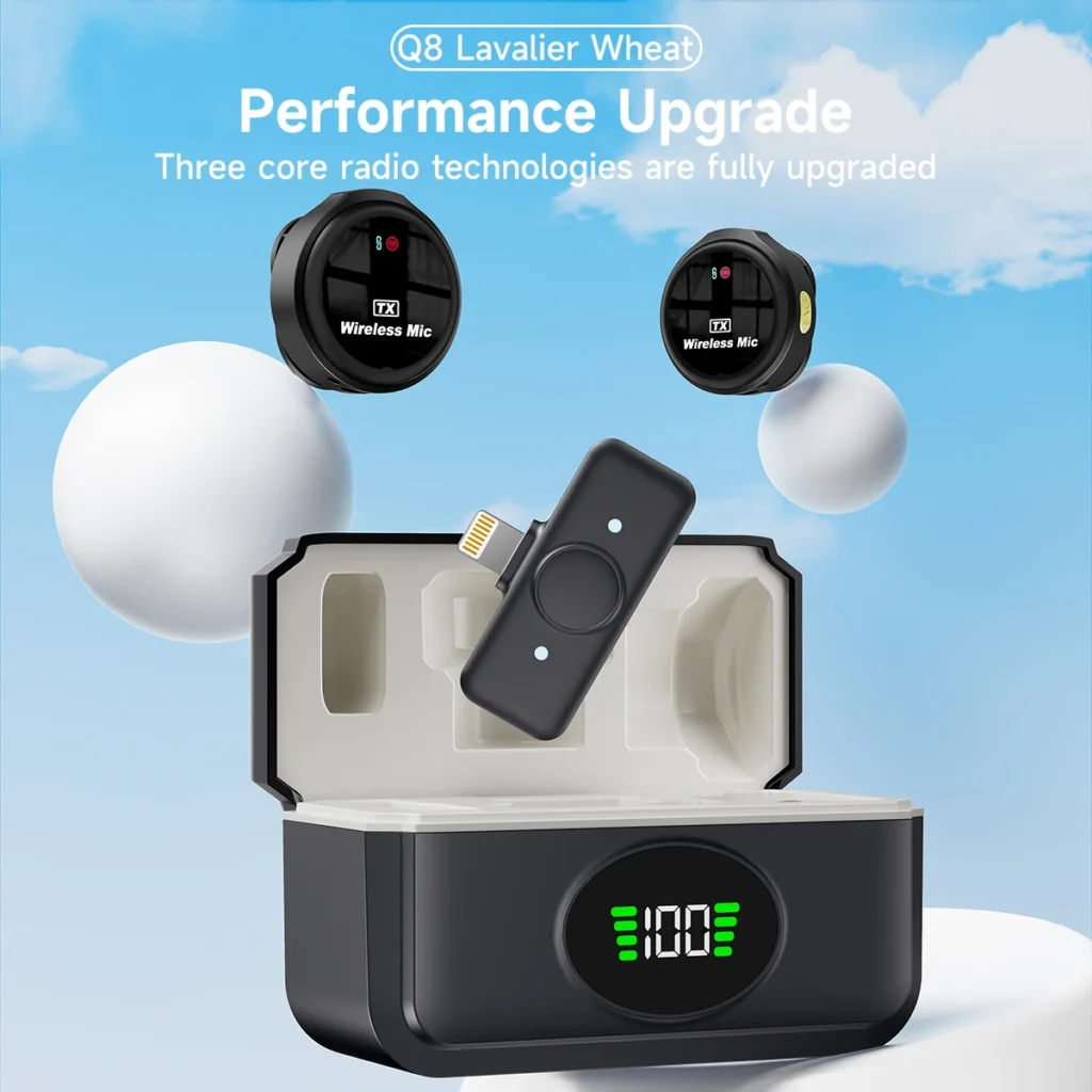 Mini micrófono Lavalier inalámbrico con solapa, Clip magnético para iPhone, iPad, Android, transmisión en vivo al aire libre, entrevistas de grabación