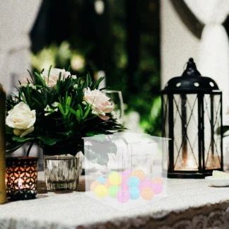 Caja de rifa de acrílico, contenedor de billetes para votación, concurso de donación, juego de fiesta, caja de almacenamiento de boleta cúbica, 1 ud.