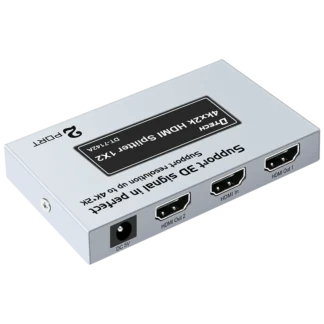 DTECH Divisor HDMI 4K de alta definición 1x2 1080P@60Hz 4Kx2K@30Hz DTS/DOLBY-AC3/DSD/HD(HBR) Divisor de audio y vídeo