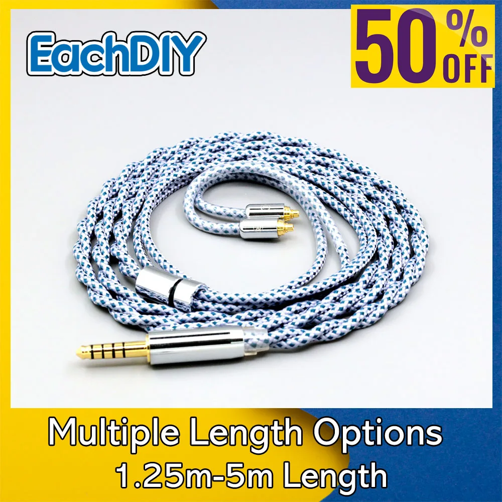 Cable de auriculares con blindaje OCC de grafeno, mezcla de plata pura 99%, para FiiO F5 F9 F9SE F9Pro FH1 FH5 FA7 FA1 FH7 LN008635