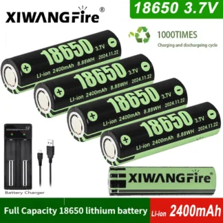 Batería 18650 3,7 V recargable 2400mAh iones de litio XIWANGFIRE batería Original para altavoz Radio juguete faro linterna antorcha