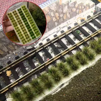 104 Piezas de Hierba Estática en Miniatura, Mezcla de Colores, Agrupaciones de Hierba Artificial, Césped Artificial para Modelismo, Kits de Dioramas
