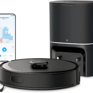 Robot Aspirador y Fregador Inteligente con Base de Autovaciado, Succión de 5300Pa, Compatible con Alexa y Google Home
