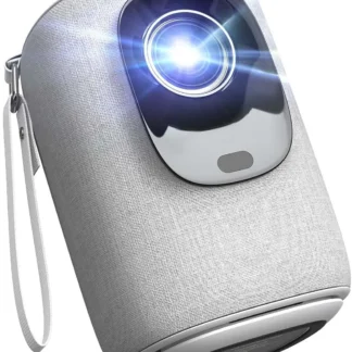 Mini Proyector con WiFi y Bluetooth, Proyector Portátil para Exteriores de 550 ANSI para Teléfono y Portátil, con Corrección Trapezoidal Automática y Enfoque Eléctrico