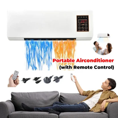 Ventilador Eléctrico Móvil de Pared con Control Remoto, Ventilador de Doble Propósito, Enfriador de Aire para Baño, Dormitorio, Escuela, Oficina