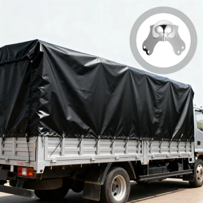4 Protectores de Esquinas Metálicos para Remolques de Plataforma, Protector de Bordes Resistente, Protección de Lona, Seguridad para Carga, Transporte y Mudanza
