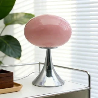 Lámpara de Mesa de Vidrio de Murano, Estilo Nórdico Minimalista, para Apartamentos Pequeños, Dormitorio, Mesita de Noche, Decoración de Ambiente de Lujo