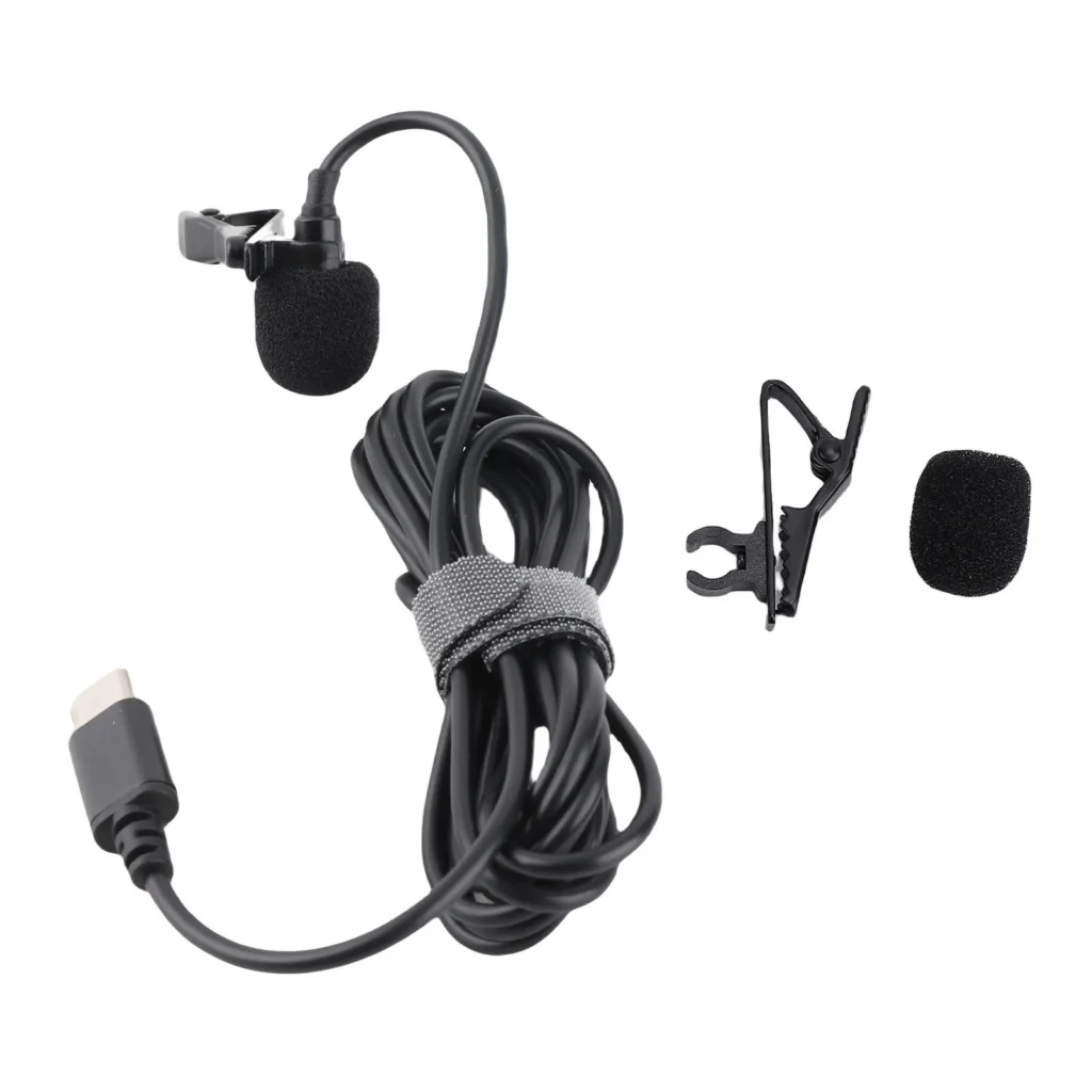 Micrófono con Reducción de Ruido Efectiva, Retardo Súper Bajo, Alta Sensibilidad, Micrófono Lavalier USB C Pequeño para Transmisión en Vivo