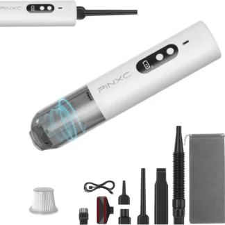 Mini Aspiradora Inalámbrica de 15000PA de Alta Potencia, Aspiradora de Mano para Auto, Aspiradora Portátil 5 en 1 para Auto, Hogar y Pelo de Mascotas