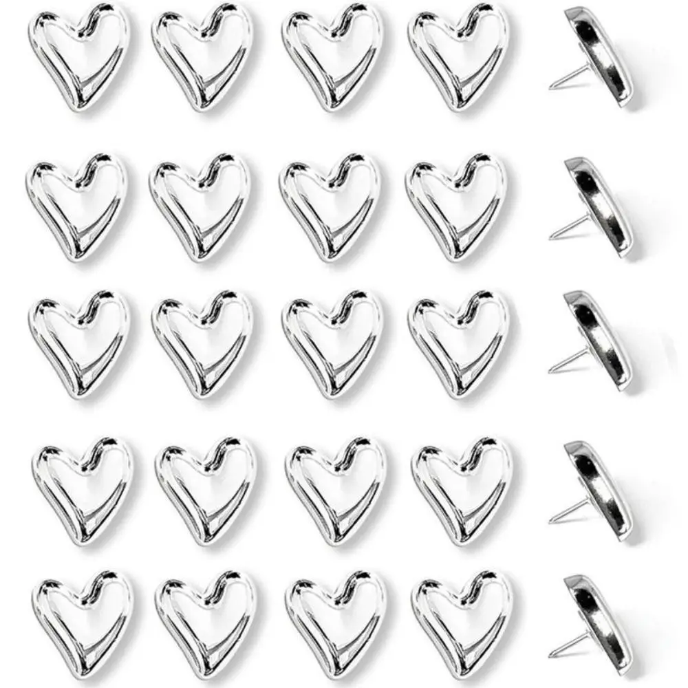 Chinchetas Portátiles 3D con Forma de Corazón Irregular, Chinchetas de Colores para Manualidades, Chinchetas Creativas Reutilizables para Pizarra, Marcadores de Pared