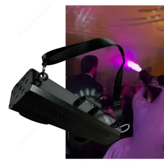 Pistola de humo para fiesta, columna de aire Led Rgb de 1500w, cañón de luz para Dj, potente máquina de pulverización de niebla, fluido de mano, portátil