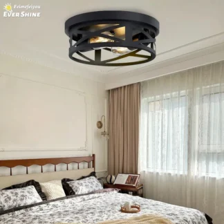 Luz de techo LED nórdica, accesorio de iluminación Interior, pasillo, cocina, dormitorio, sala de estar, decoración del hogar, lámparas de techo Retro