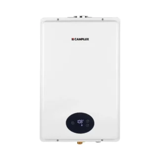 CAMPLUX CA528 5.28GPM 150000BTU Calentador de agua caliente sin tanque GLP para interiores Calentamiento instantáneo de alto flujo Tubo de humos de diseño compacto