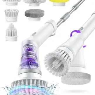 Cepillo Eléctrico Giratorio NBONEBS – 6 Cabezales de Cepillado, Doble Velocidad, Inalámbrico e Impermeable para Ducha, Azulejos, Coche