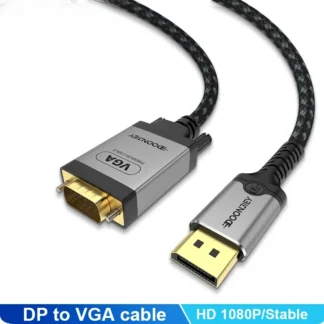 Displayport a VGA Cable HD 1080P DP a VGA convertidor de vídeo macho a macho portátil proyector Monitor puerto de visualización a VGA Adater 2m