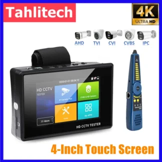 Probador CCTV de 4 pulgadas, 4K, IPC-1800CADH Plus, con rastreador de cables, probador de cámara IP de muñeca, AHD TVI CVI, Kit de herramientas de prueba de cámara analógica CCTV