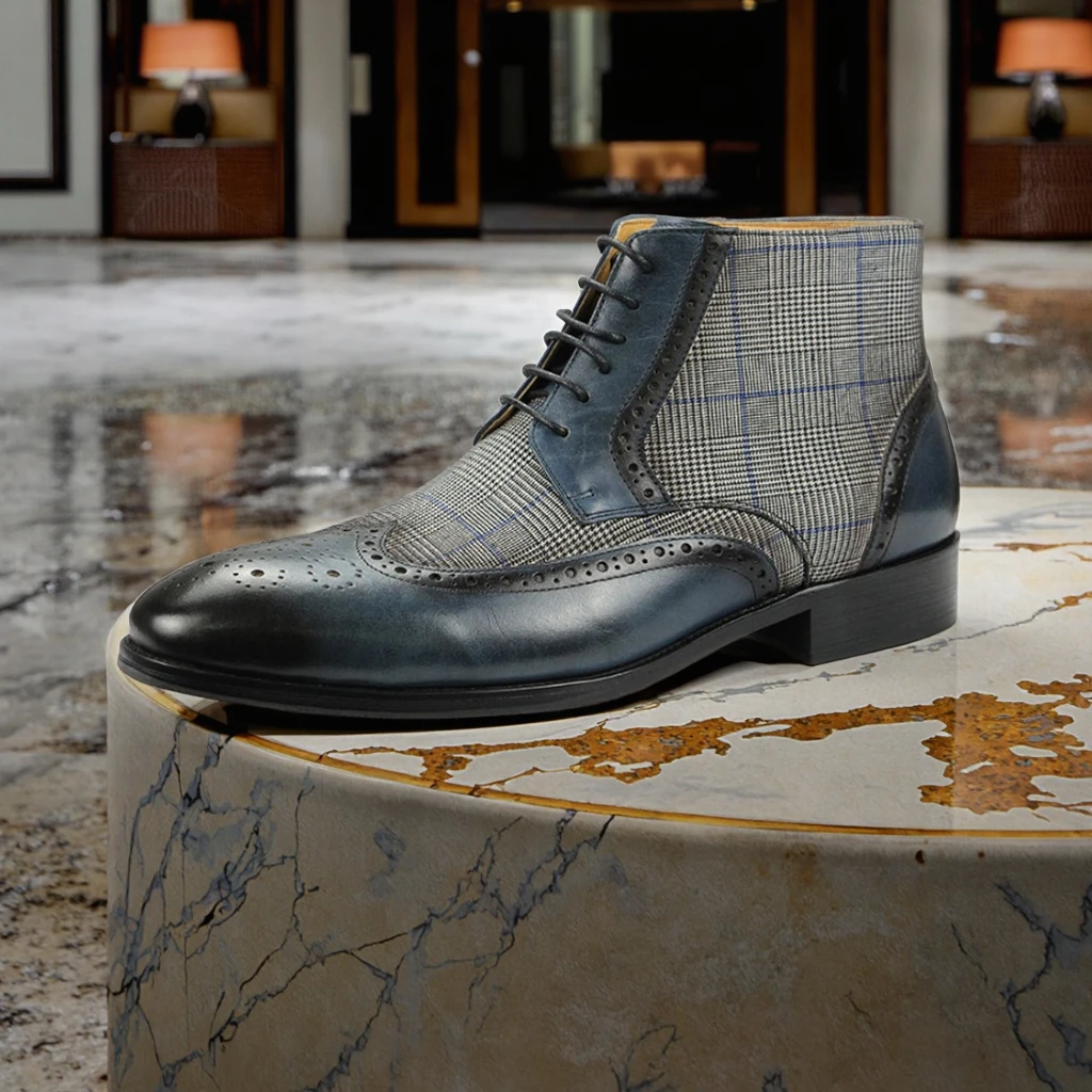 Venta al por mayor de botas de moda para hombre, botas Chelsea de cuero de vaca auténtico, nuevas botas antideslizantes con punta puntiaguda, zapato de moda Social clásico