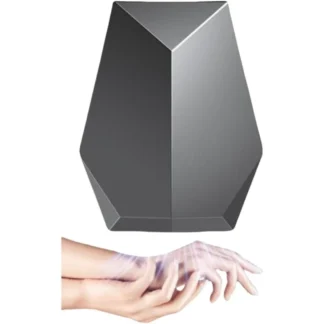 Secador de manos potente de 1600W, secador de baño silencioso montado en la pared con instalación sin taladro, secador de sensor automático compacto para el hogar