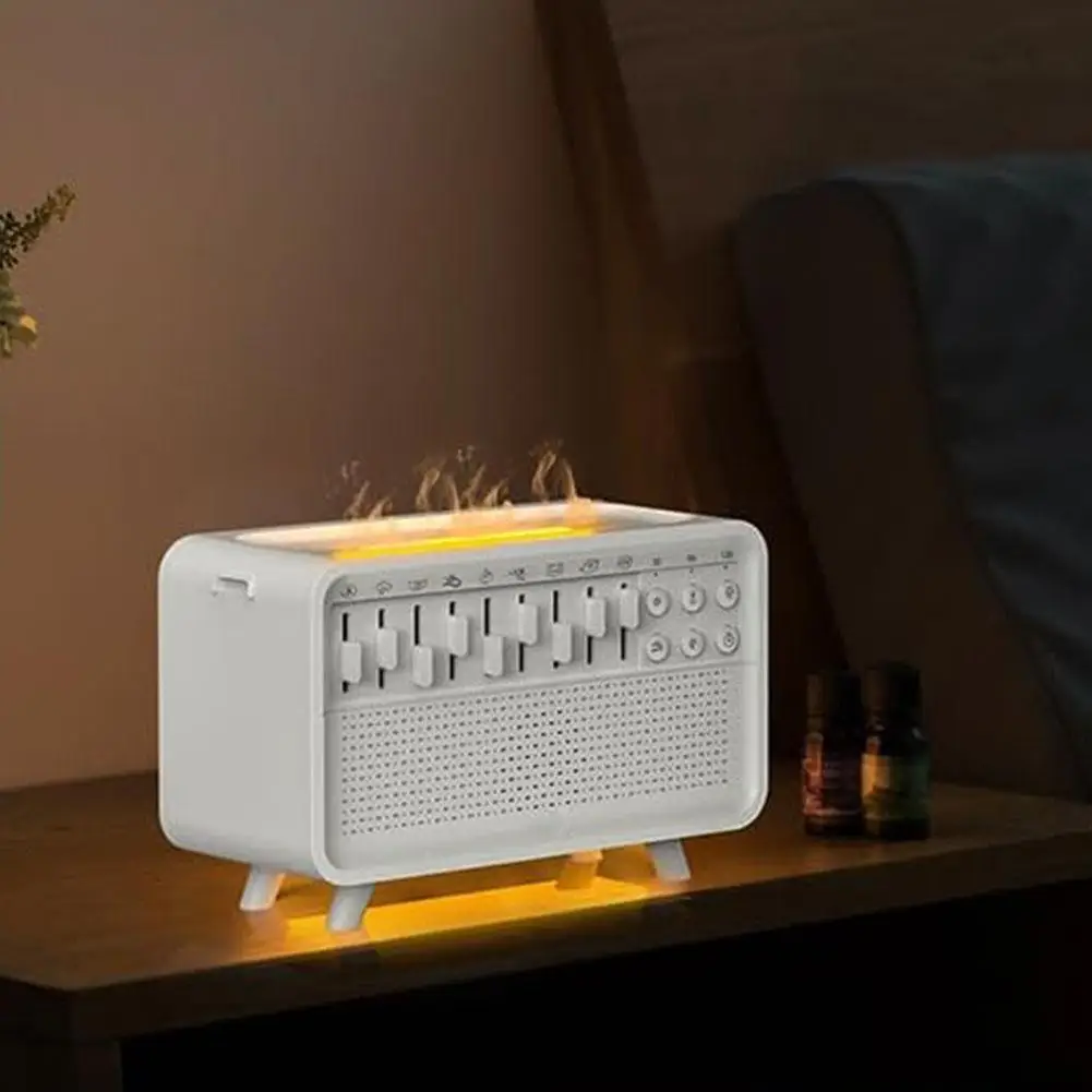 Altavoz Bluetooth 4 en 1, ruido blanco, ayuda para dormir HIFI, humidificador de luz nocturna, máquina con combinación gratuita de sonido natural de 8 Goup