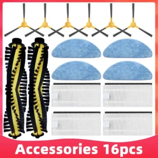 Compatible con crear IKOHS NETBOT S14/S15 cepillo lateral de rodillo filtro Hepa paños de fregona Robot repuestos de aspiradora