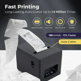 Impresora térmica de recibos T320, impresora térmica directa de 80 mm con puerto LAN USB - Impresora POS de cocina para Windows