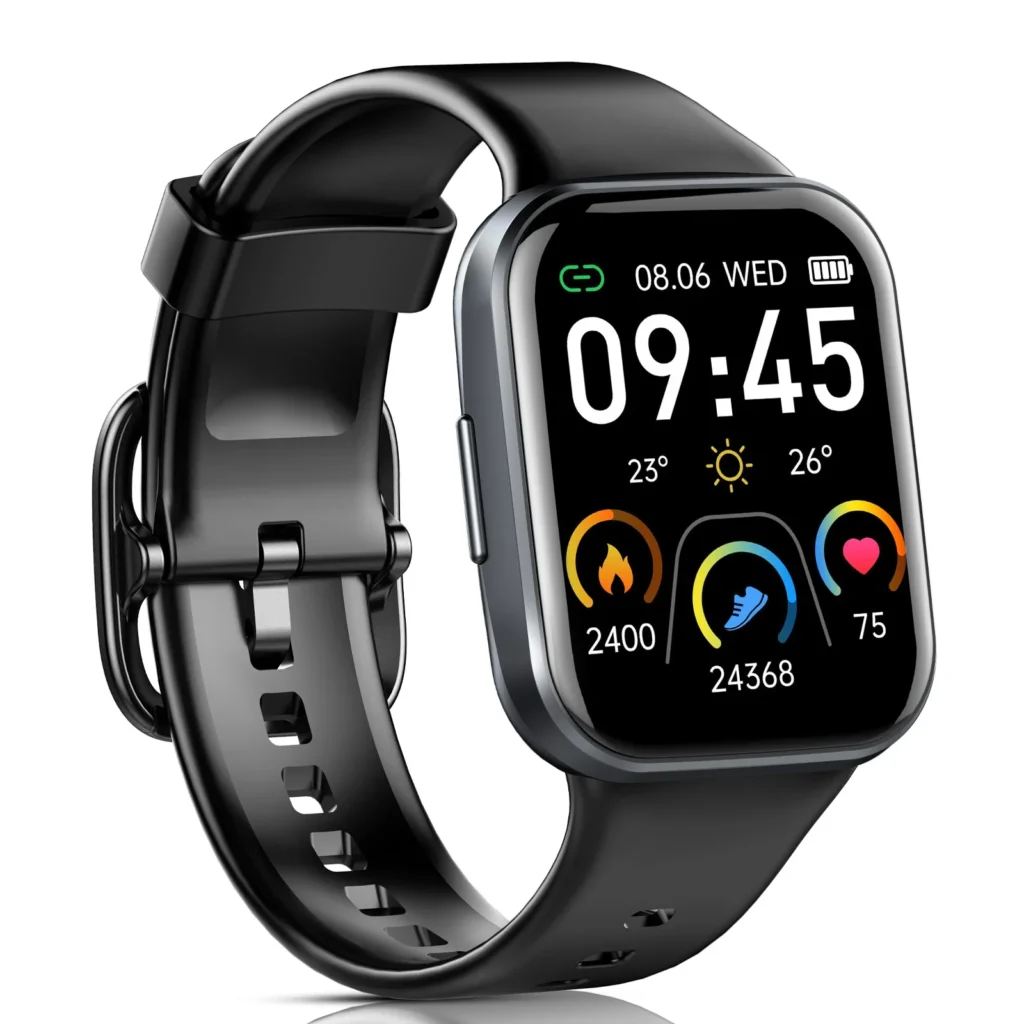 Reloj inteligente Jxrev, reloj rastreador de ejercicios, reloj deportivo de 1,69 pulgadas para resistente al agua IP68, reloj ultrafino con monitor de sueño.