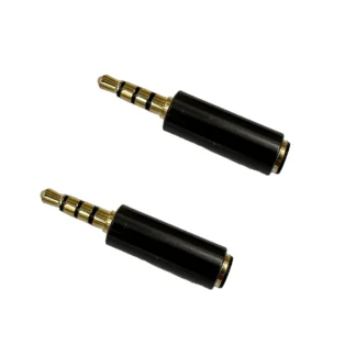 Adaptador de audio macho de 3,5 mm a hembra de 2,5 mm - Convertidor chapado en oro de alta calidad para auriculares, teléfonos inteligentes, consolas de juegos, paquete de 2