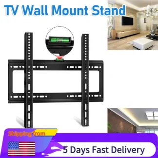 Soporte para Monitor de montaje para TV, soporte Universal de pared plano de perfil bajo para TV, estante para TV ajustable de 26-60 pulgadas con nivel para pantalla de TV Led Lcd