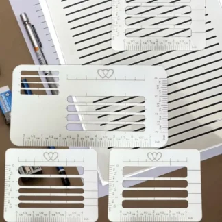Regla de plantillas DIY, guía de líneas multiusos, plantilla de sobre, escritura de precisión, creatividad, plantilla de caligrafía transparente para oficina, 4/6 Uds.