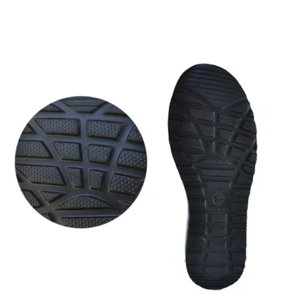 1 par de zapatos antideslizantes y resistentes al desgaste, color negro, talla 43, suela antideslizante de tacón grueso para suelos húmedos, adecuados para laboratorios y hospitales