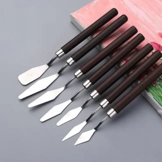 7 unids/set pintura al óleo raspador paleta cuchillo acuarelas fina pintura Gouache acrílica espátula elegir herramientas de mezcla de colores suministros de arte