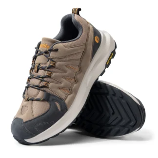 FitVille Zapatos para hombre, zapatillas anchas para senderismo, impermeables, para trabajo al aire libre, para caminar, con soporte para arco para aliviar el dolor en el talón