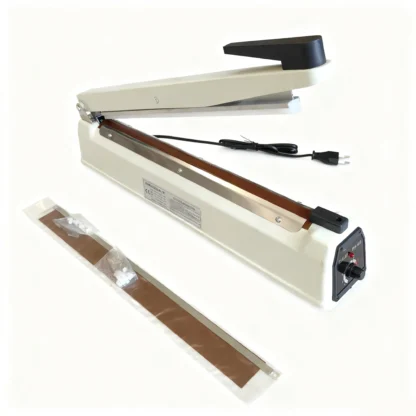 Sellador de impulso de 40cm x 8mm, máquina selladora de calor Manual para bolsas de plástico de 400mm con selladores de códigos, máquina de envasado de sellado térmico