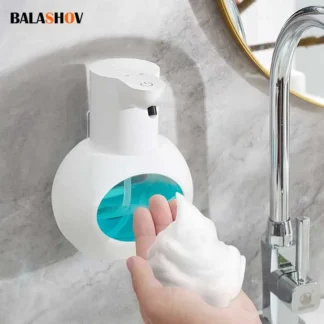 Dispensador de jabón inteligente sin contacto, dispositivo de lavado de manos con Sensor de movimiento, carga USB, montado en la pared, 400ml