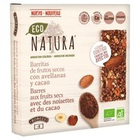 Barritas de frutos secos con avellanas y cacao 75 g - Borges Eco-Natura