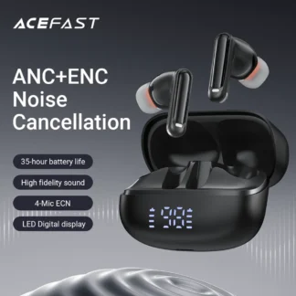 ACEFAST 4 micrófonos ANC -35dB reducción profunda inalámbrico Bluetooth 5,4 auriculares estéreo HiFi música deporte ENC llamada auricular 35H duración de la batería