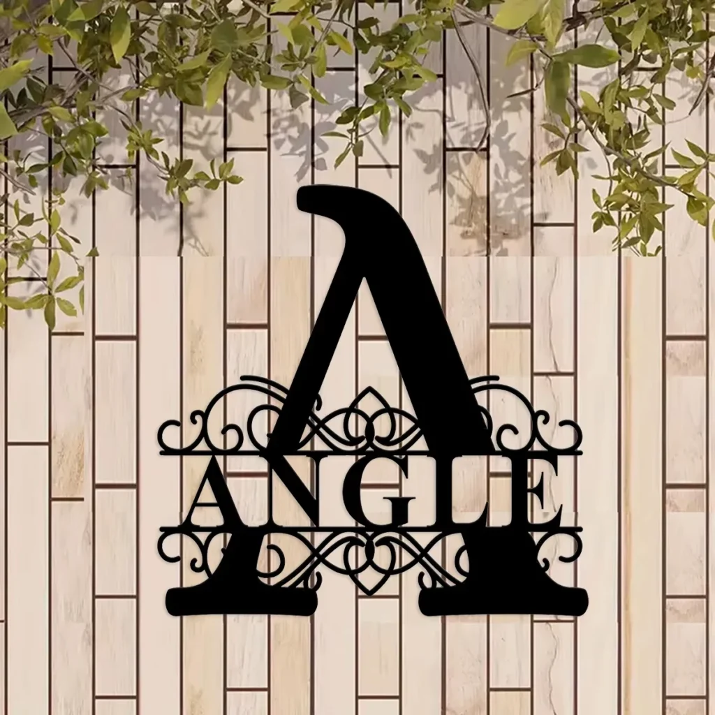 Letrero Personalizado con Nombre de Familia, Letreros Metálicos Colgantes para Exteriores, Placa para Puerta con Monograma de 26 Letras, Decoración de Boda, Regalos de Inauguración de Casa
