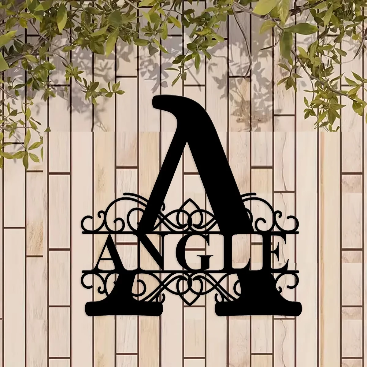Letrero Personalizado con Nombre de Familia, Letreros Metálicos Colgantes para Exteriores, Placa para Puerta con Monograma de 26 Letras, Decoración de Boda, Regalos de Inauguración de Casa