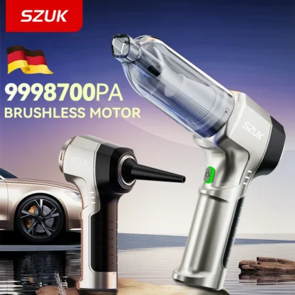 SZUK 9998700PA aspiradora de coche 4 en 1 potente limpiador inalámbrico máquina de limpieza portátil Mini aspiradora de mano para coche
