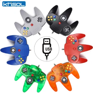 Controlador N64 clásico USB con cable remoto Gamepad accesorios de Joystick para juegos consola clásica 64 juegos Retro para Mac ordenador PC