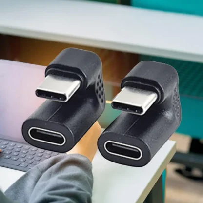 Adaptador tipo C de PVC en forma de U, conector macho a hembra para tableta, transmisión estable, conveniente, 1 unidad