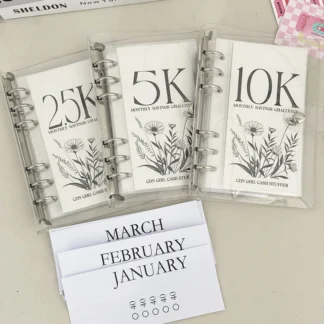 Carpeta de Ahorro de 12 Meses 2.5K/5K/10K, Álbum de Fotos de Gran Capacidad, Planificador Financiero, Guía de Gestión de Presupuesto