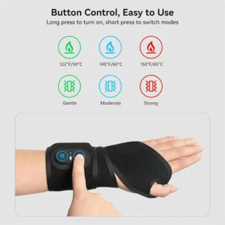 Almohadilla calefactora inalámbrica para masaje de manos y muñeca para artritis de manos, alivio del dolor de muñeca, almohadilla térmica, terapia caliente, el mejor regalo
