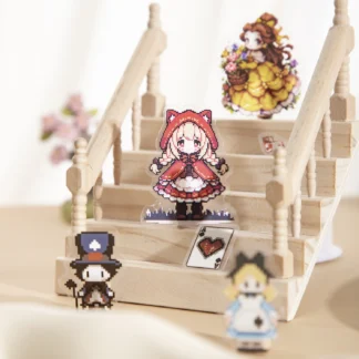 Libro de Pegatinas PET de la Serie Pixel Fairy Tale, Diseño Vintage de Castillo y Paisaje, Material Creativo para Diario, Collage y Papelería