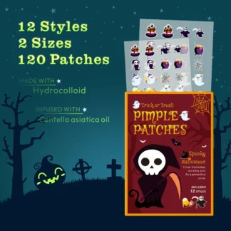 Bestseller navideño: lindos parches para espinillas de Halloween: parches amigables con la maquillaje para una atmósfera festiva. Limpieza del acné, resistente al agua, Fa