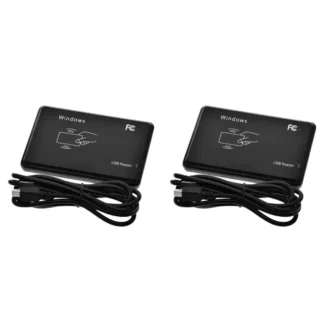 【PRECIO CALIENTE!】 Lector RFID USB 2X 125Khz EM4100 ID Lector de tarjetas inteligentes de sensibilidad sin contacto TK4100 Soporte Sistema de ventana Lectura RFID