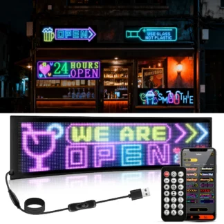 Panel de Matriz de Píxeles LED con Control por Aplicación Inteligente, Flexible, Animación de Texto DIY, 16x96 32x128 LEDs, Alimentado por USB, Decoración para Automóvil, Pantalla Publicitaria