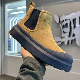 Botines de plataforma para hombre de alta calidad 2025 Chelsea zapatos de diseñador de lujo para hombres tacón plano cálido Casual elegante botines de hombre